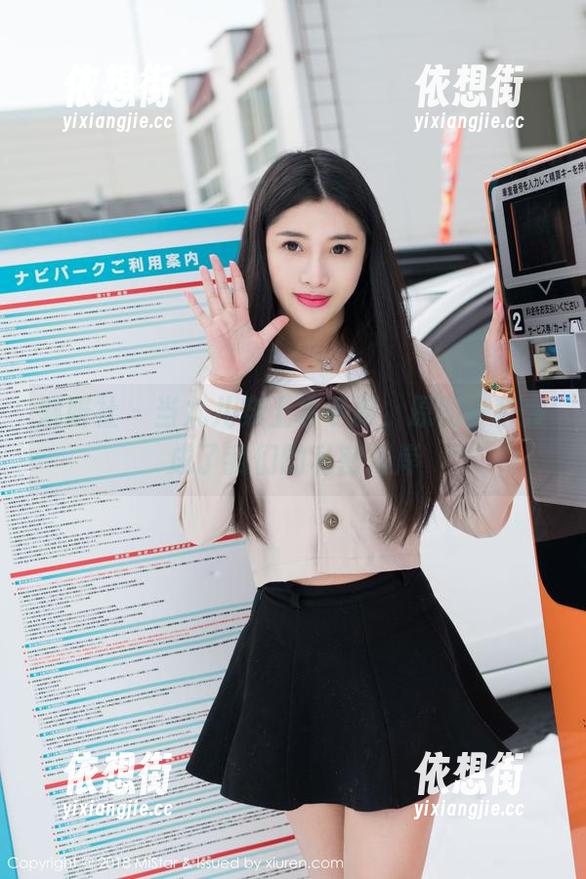 魅妍社 - 当九儿穿上水手服，原图一秒变成了我们的私密海岸